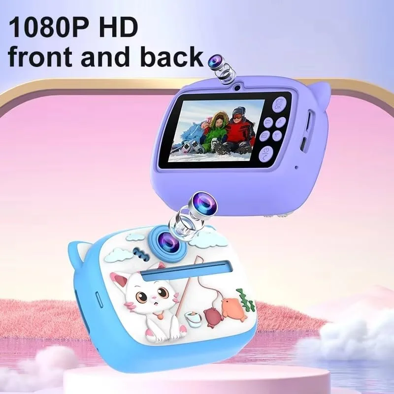 دوربین دیجیتال کودکانه با چاپ فوری | دوربین عکاسی و فیلمبرداری کوچک مدل AM300 | چاپگر حرارتی بدون جوهر برای پسران و دختران دوربین دیجیتال کودکانه با چاپ فوری | دوربین عکاسی و فیلمبرداری کوچک مدل AM300 | چاپگر حرارتی بدون جوهر برای پسران و دختران