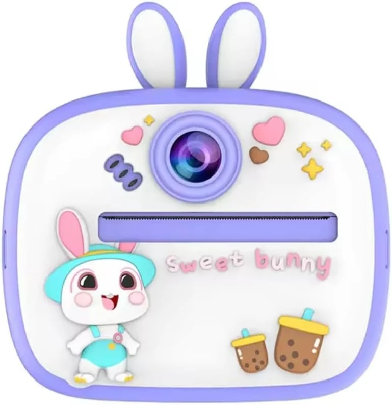 دوربین دیجیتال کودکانه، چاپ فوری، دوربین فیلمبرداری و عکاسی کوچک با چاپ حرارتی، اسباب بازی عکاسی بدون جوهر برای پسران و دختران