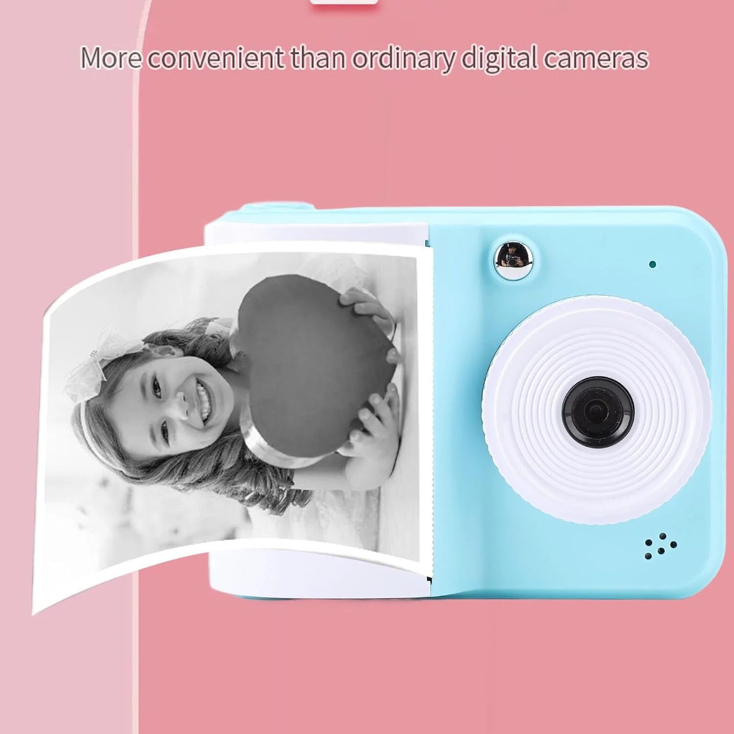 دوربین چاپ فوری کودکان Elprico، دوربین HD 1080P، عکس فوری، صفحه نمایش 2.4 اینچی، دوربین دیجیتال قابل حمل برای کودکان نوپا به همراه 3 رول کاغذ چاپ، اسباب بازی پسرانه (آبی)