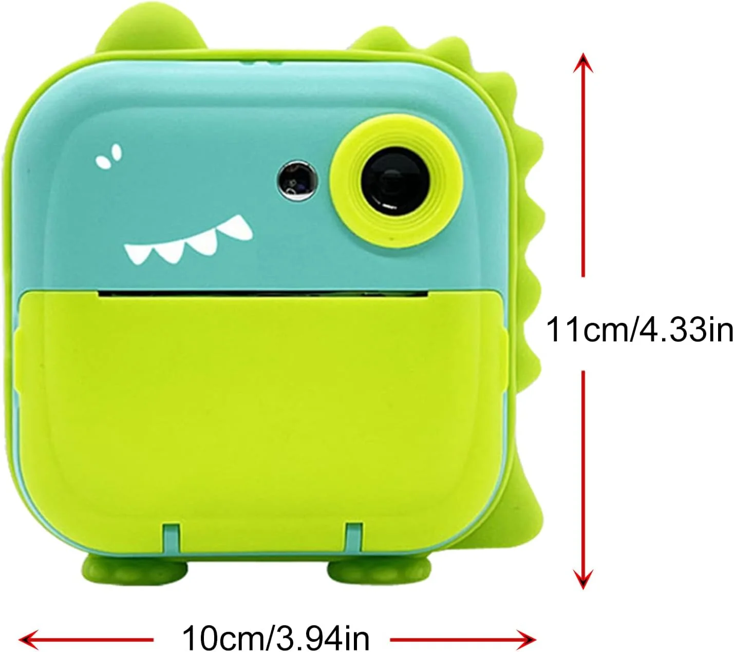 دوربین چاپ فوری کودکانه Fawoonu، دوربین دیجیتال 2400W با وضوح بالا و صفحه نمایش 2.4 اینچی، چاپگر حرارتی بدون جوهر کارتونی با لنز دوگانه برای دختران و پسران