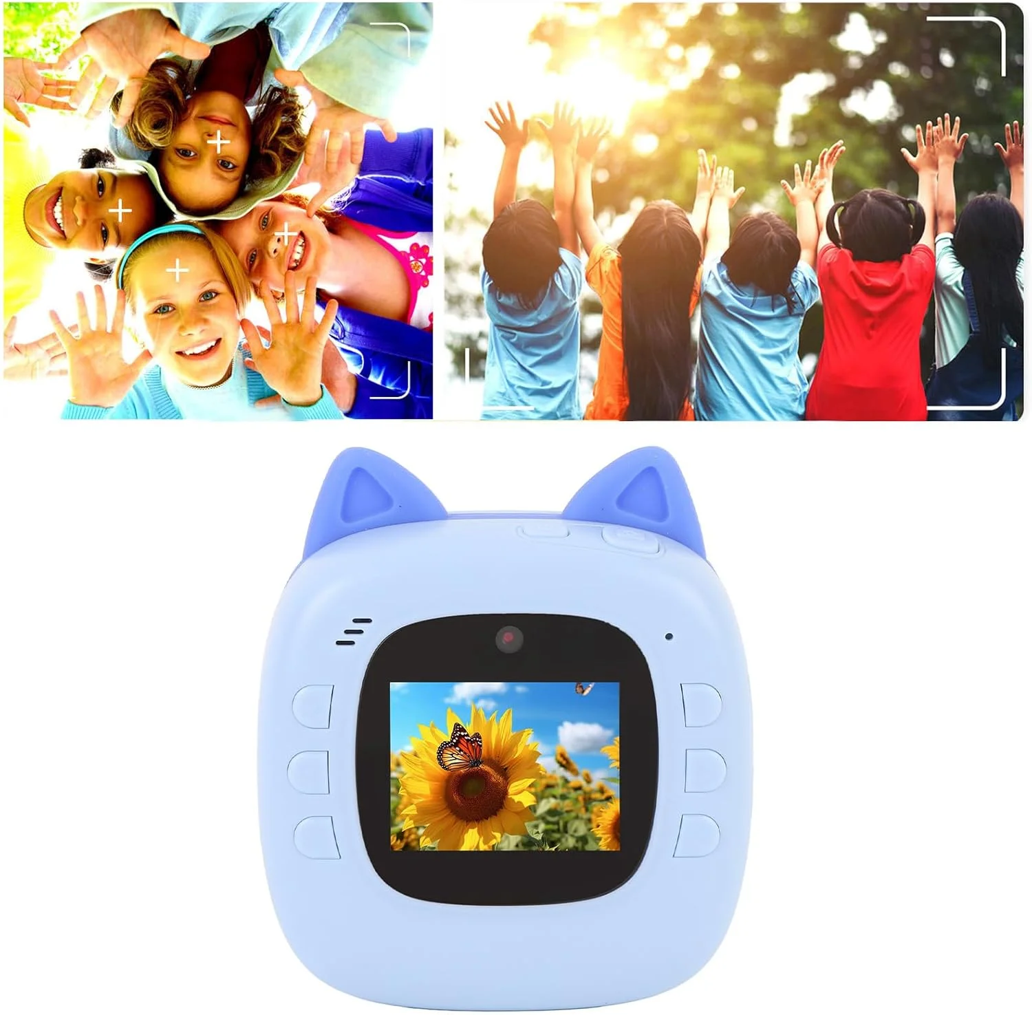 دوربین فوری Fabater، دوربین سلفی 20 مگاپیکسلی HD با لنز دوگانه و زوم 4 برابر برای مسافرت پسران و دختران، جمع و جور و زیبا (آبی)