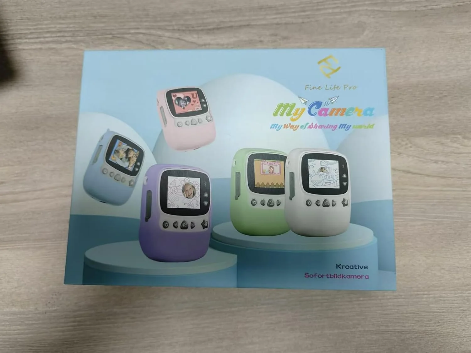 دوربین کودکان، 30 مگاپیکسل 1080P صفحه نمایش 2.4 اینچی دوربین فوری کودکان به همراه کاغذ چاپ و کارت 32 گیگابایتی، دوربین کودکان به همراه قلم های رنگی، هدیه برای اسباب بازی های کودکان از 3 سال (سفید)