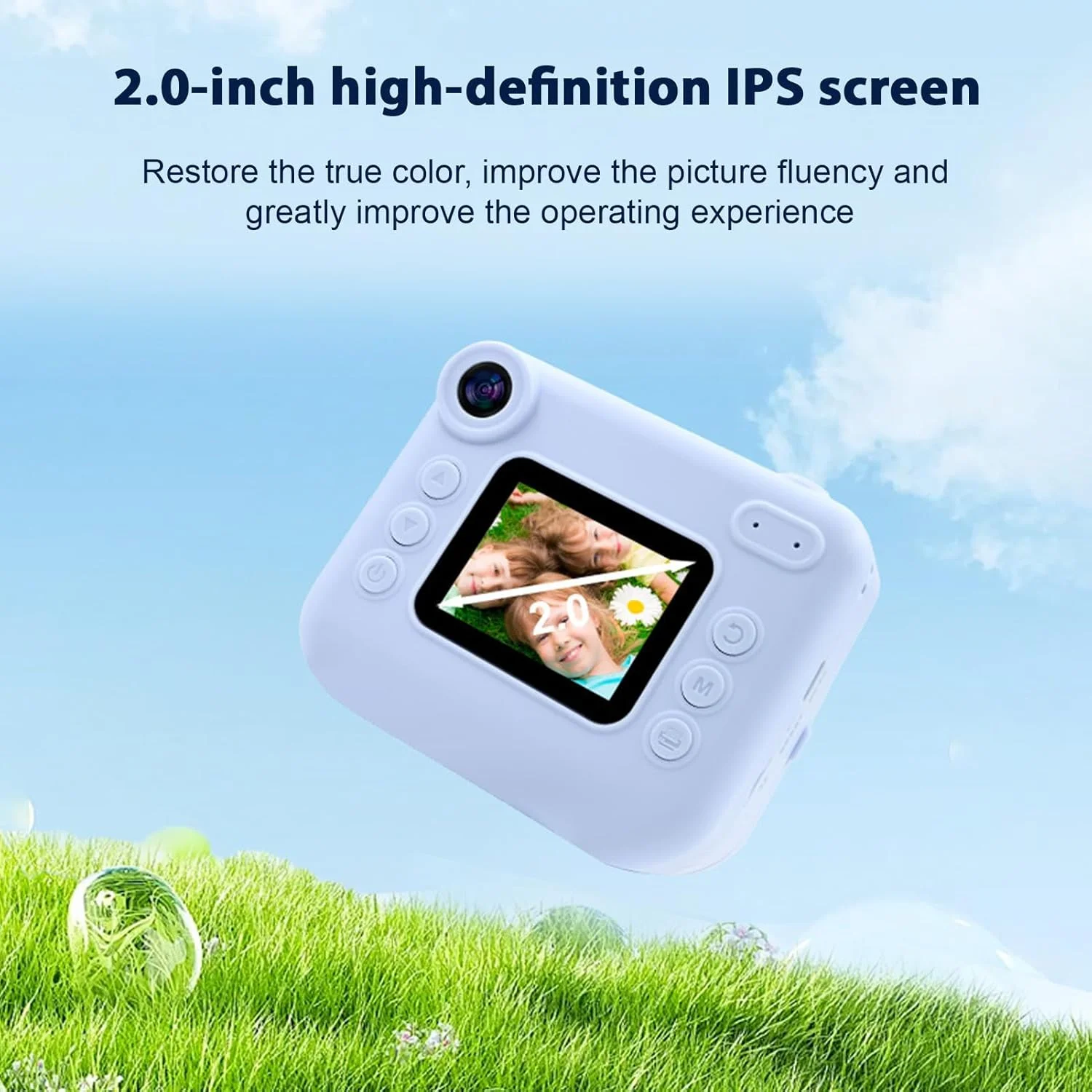 دوربین دیجیتال کودکان فاباتر، دوربین فوری 1080P با قابلیت عکس و فیلم، هدیه تولد برای پسران و دختران (آبی)