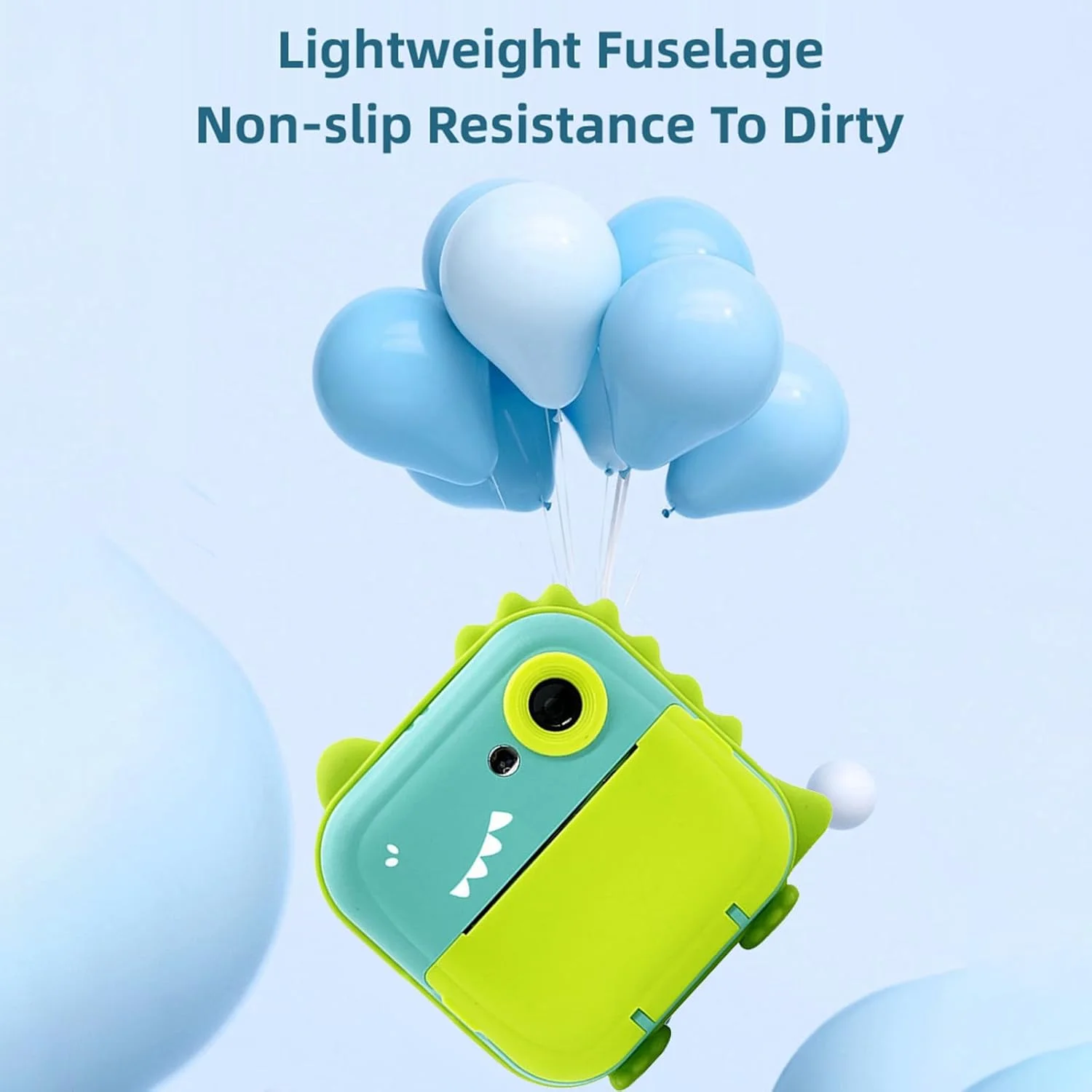 دوربین چاپ فوری کودکانه Fawoonu، دوربین دیجیتال 2400W با وضوح بالا و صفحه نمایش 2.4 اینچی، چاپگر حرارتی بدون جوهر کارتونی با لنز دوگانه برای دختران و پسران