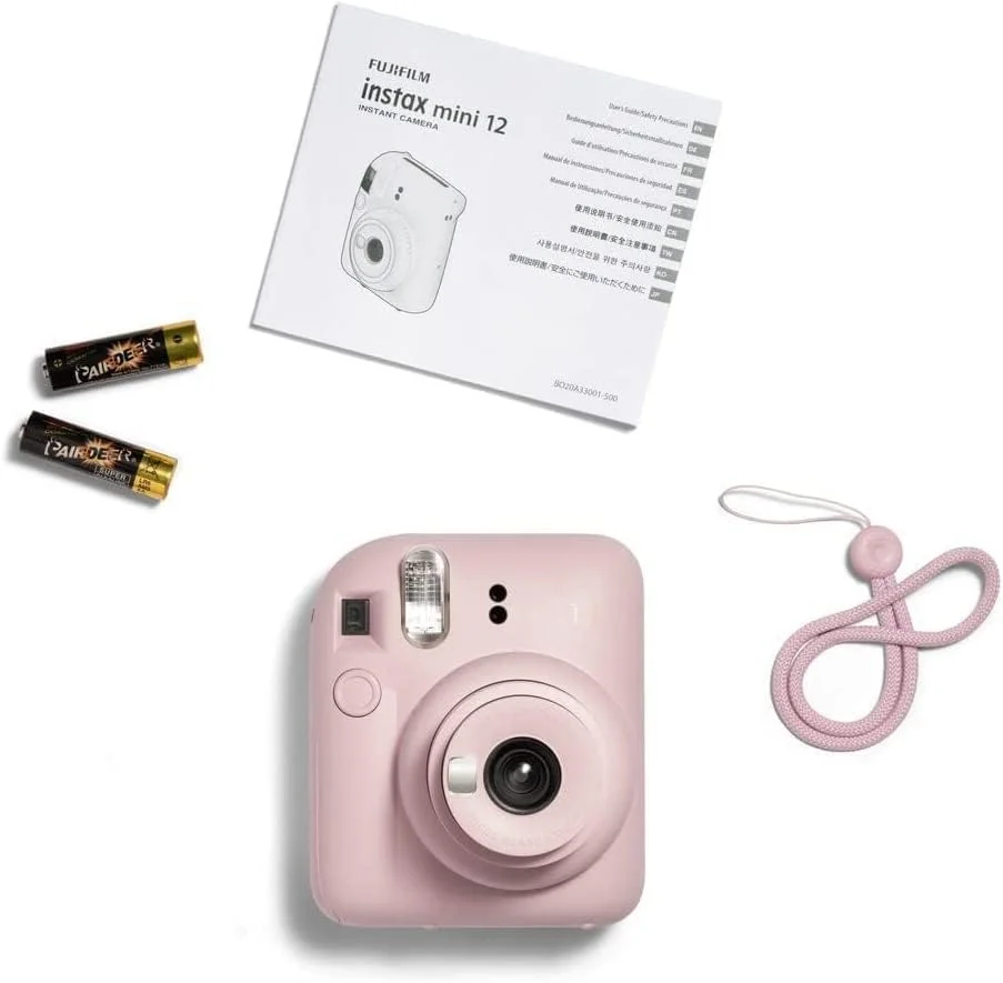 دوربین فوری فوجی فیلم Instax Mini 12 - صورتی شکوفه ای + 2 بسته فیلم