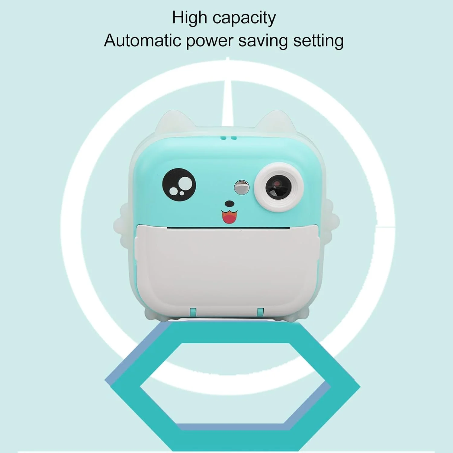 دوربین چاپ فوری کودکانه گوشیدا، دوربین فیلمبرداری دیجیتال 1080P، صفحه نمایش HD 2.4 اینچی، دوربین دیجیتال چاپ هوشمند 24 مگاپیکسلی، هدیه برای کودکان 3 تا 12 سال (آبی)