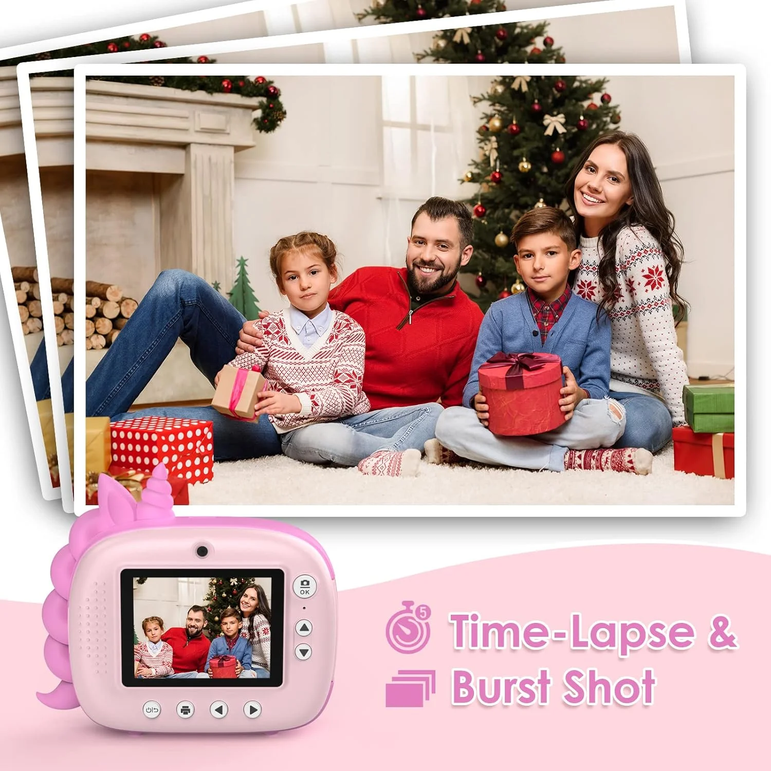 دوربین چاپ فوری کودکانه، دوربین دیجیتال سلفی برای کودکان به همراه کاغذ چاپ و کارت 32 گیگابایتی، فیلمبرداری 2.5K و دوربین چاپ فوری با قلم های رنگی برای DIY، هدیه سرگرم کننده برای دختران و پسران 3 تا 12 ساله (صورتی) دوربین چاپ فوری کودکانه، دوربین دیجیتال سلفی برای کودکان به همراه کاغذ چاپ و کارت 32 گیگابایتی، فیلمبرداری 2.5K و دوربین چاپ فوری با قلم های رنگی برای DIY، هدیه سرگرم کننده برای دختران و پسران 3 تا 12 ساله (صورتی)