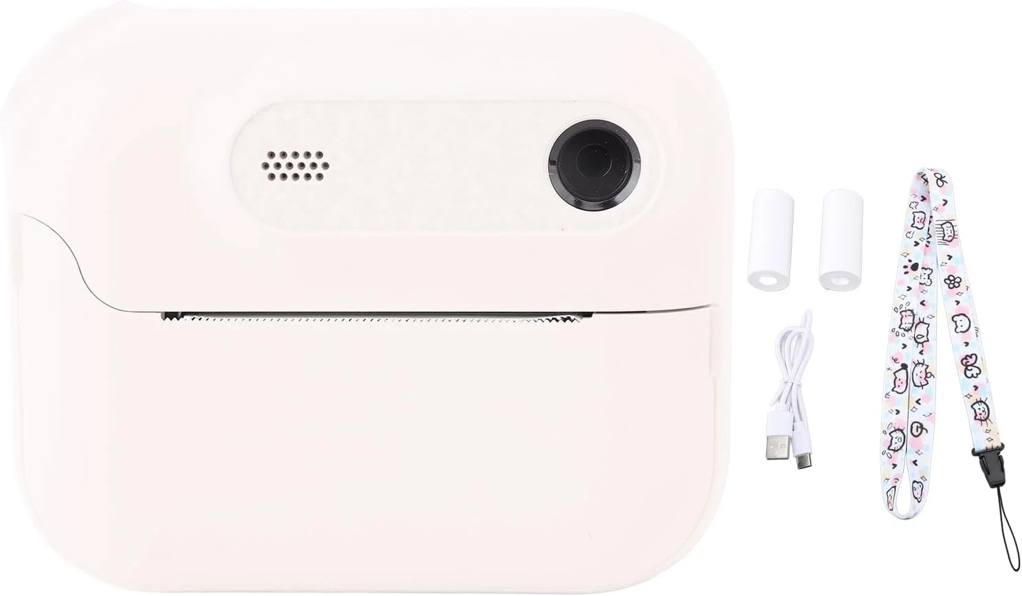 دوربین چاپ فوری کودکانه، دوربین عکس فوری 48 مگاپیکسلی زیبا، چاپ سیاه و سفید DIY، 20 قاب داخلی، 5 فیلتر، زوم 6 برابر، برای پسران و دختران (بژ)