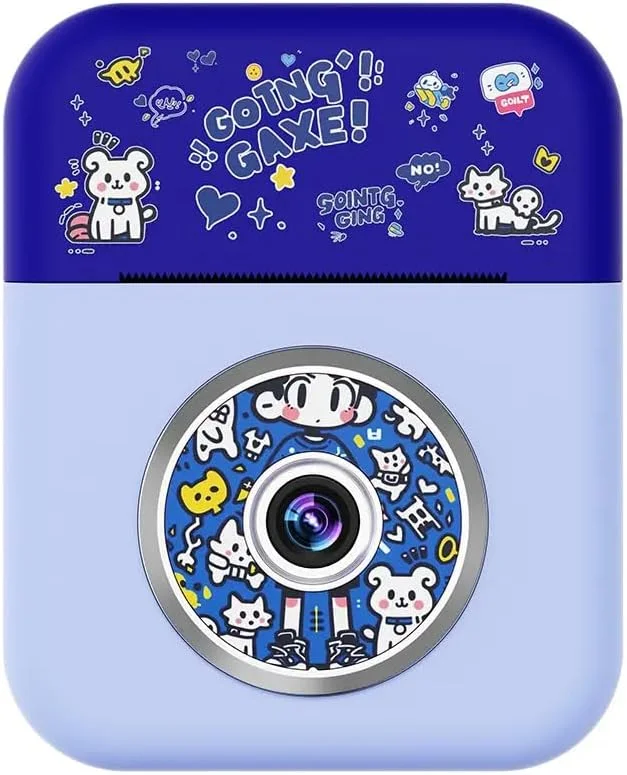 دوربین دیجیتال فوری کودکانه با کاغذ چاپ، دوربین ویدیویی 40 مگاپیکسلی سلفی کودکانه، دوربین اسباب بازی کودکانه، دوربین فیلمبرداری کودکانه با صفحه نمایش 2.4 اینچی و کارت TF 32 گیگابایتی