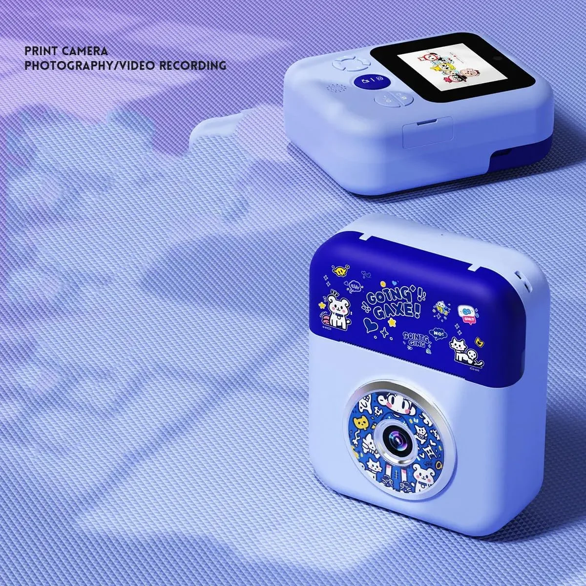 دوربین دیجیتال فوری کودکانه با کاغذ چاپ، دوربین ویدیویی 40 مگاپیکسلی سلفی کودکانه، دوربین اسباب بازی کودکانه، دوربین فیلمبرداری کودکانه با صفحه نمایش 2.4 اینچی و کارت TF 32 گیگابایتی