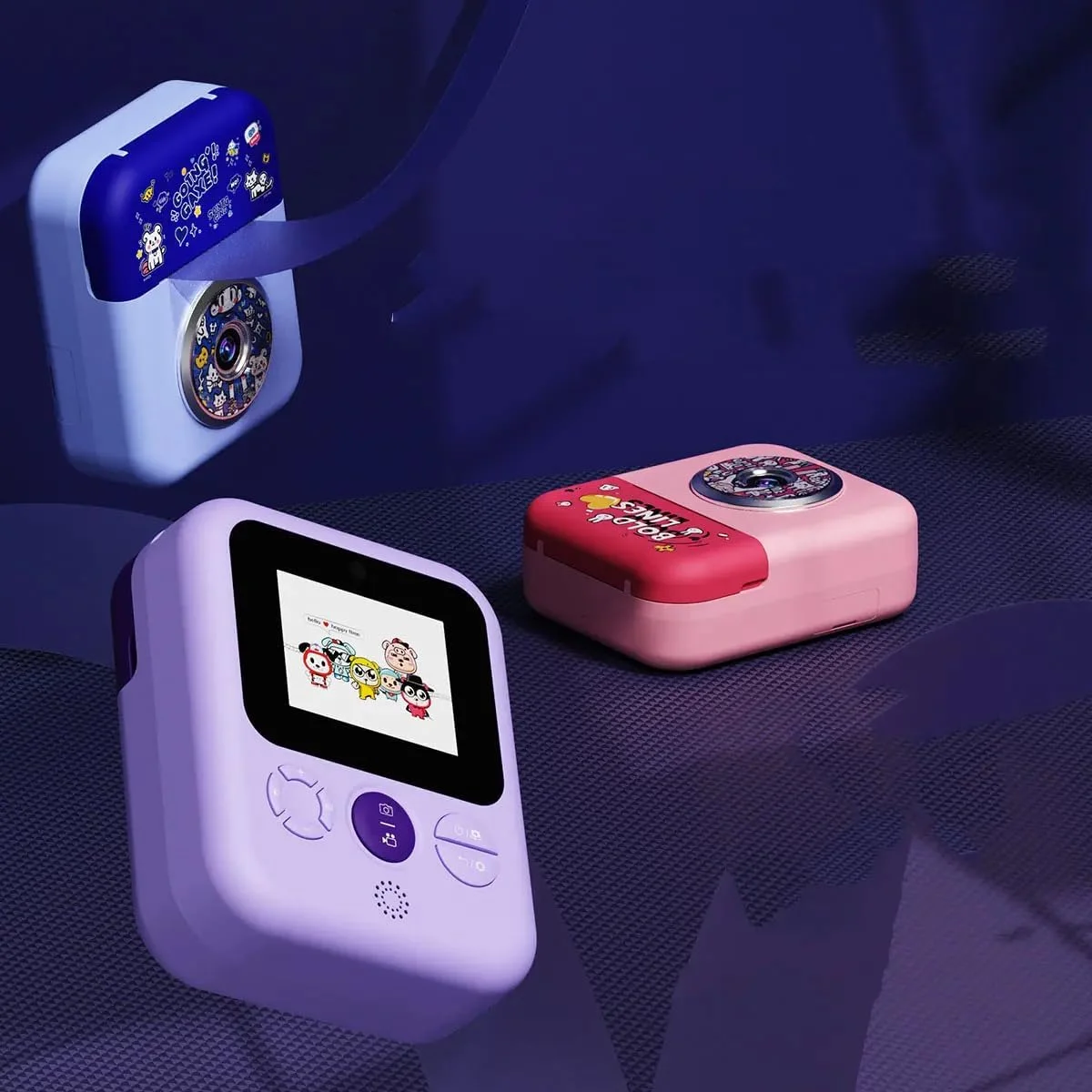 دوربین دیجیتال فوری کودکانه با کاغذ چاپ، دوربین ویدیویی 40 مگاپیکسلی سلفی کودکانه، دوربین اسباب بازی کودکانه، دوربین فیلمبرداری کودکانه با صفحه نمایش 2.4 اینچی و کارت TF 32 گیگابایتی