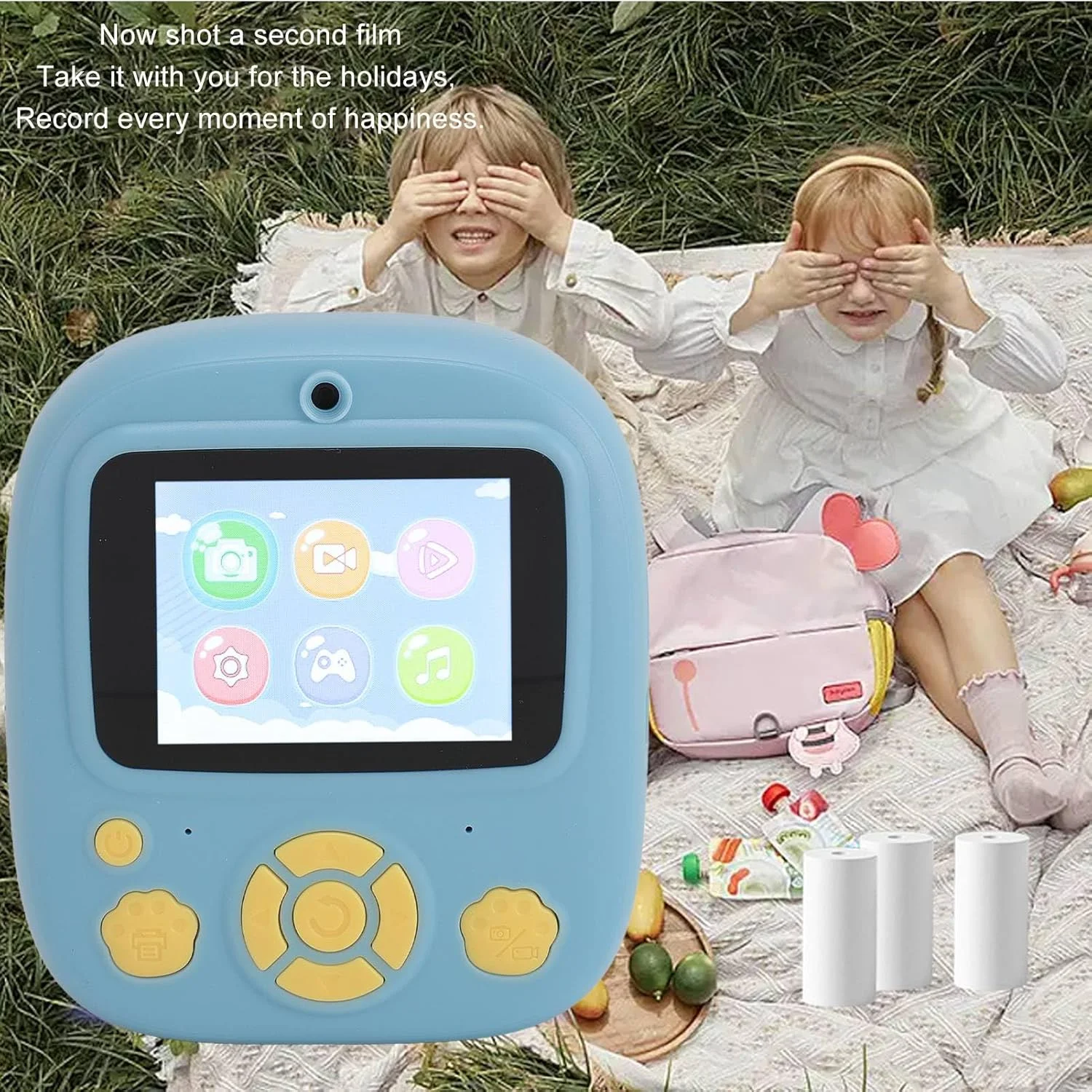 دوربین چاپ فوری برای کودکان صفحه نمایش 2.4 اینچی IPS HD لنز دوگانه 1080P زوم دیجیتال 8X اسباب بازی دوربین فوری با فوکوس خودکار هدیه تولد برای دختران پسران (آبی) دوربین چاپ فوری برای کودکان صفحه نمایش 2.4 اینچی IPS HD لنز دوگانه 1080P زوم دیجیتال 8X اسباب بازی دوربین فوری با فوکوس خودکار هدیه تولد برای دختران پسران (آبی)
