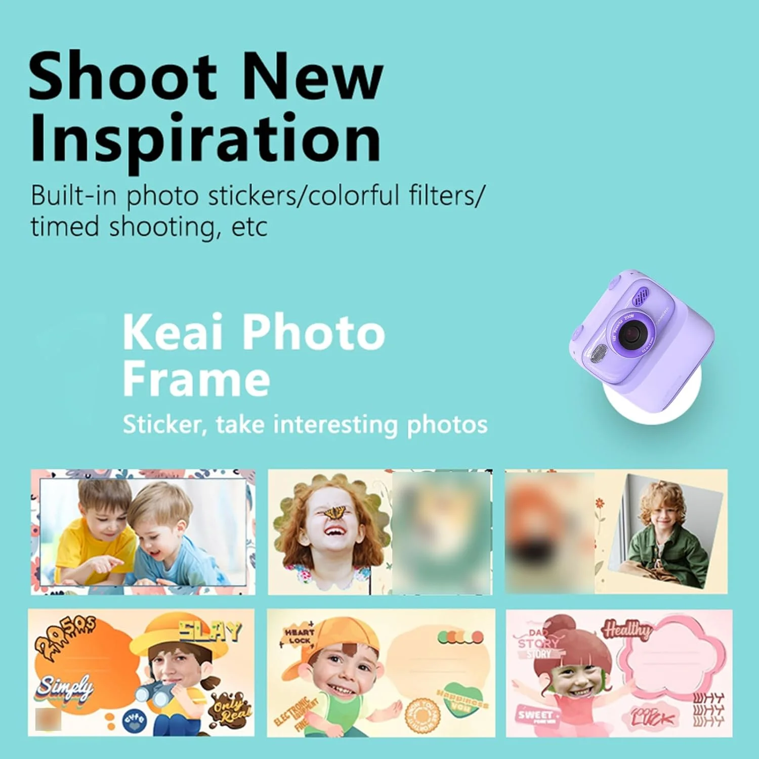 دوربین چاپ فوری برای کودکان، صفحه نمایش 2.4 اینچی 1080P، دوربین چاپ فوری کودکانه با 2 رول کاغذ، کارت 32 گیگابایتی داخلی، برای پسران و دختران (بنفش) دوربین چاپ فوری برای کودکان، صفحه نمایش 2.4 اینچی 1080P، دوربین چاپ فوری کودکانه با 2 رول کاغذ، کارت 32 گیگابایتی داخلی، برای پسران و دختران (بنفش)