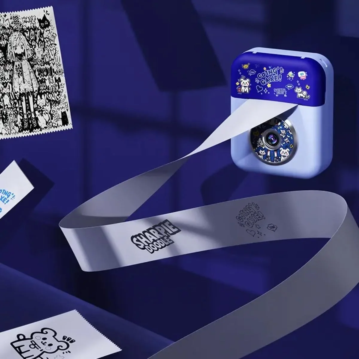 دوربین دیجیتال فوری کودکانه با کاغذ چاپ، دوربین ویدیویی 40 مگاپیکسلی سلفی کودکانه، دوربین اسباب بازی کودکانه، دوربین فیلمبرداری کودکانه با صفحه نمایش 2.4 اینچی و کارت TF 32 گیگابایتی