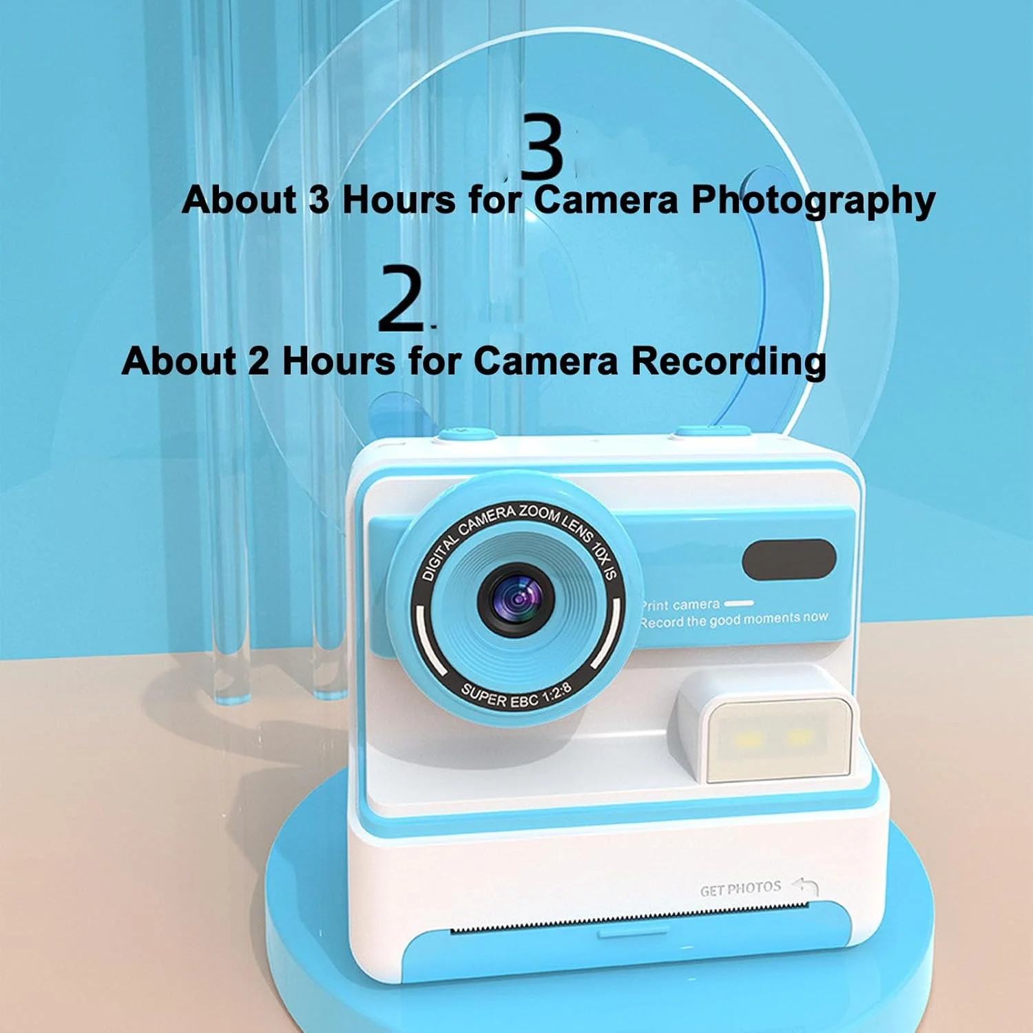دوربین چاپ فوری کودکان، دوربین های فوری کودکان 1080P، زوم دیجیتال 16X با کیفیت 48 مگاپیکسل، عملکرد زمان بندی فلاش، لنز دوگانه، صفحه نمایش 2.4 اینچی، دوربین عکس و فیلم، باتری 1200mAh (آبی) دوربین چاپ فوری کودکان، دوربین های فوری کودکان 1080P، زوم دیجیتال 16X با کیفیت 48 مگاپیکسل، عملکرد زمان بندی فلاش، لنز دوگانه، صفحه نمایش 2.4 اینچی، دوربین عکس و فیلم، باتری 1200mAh (آبی)