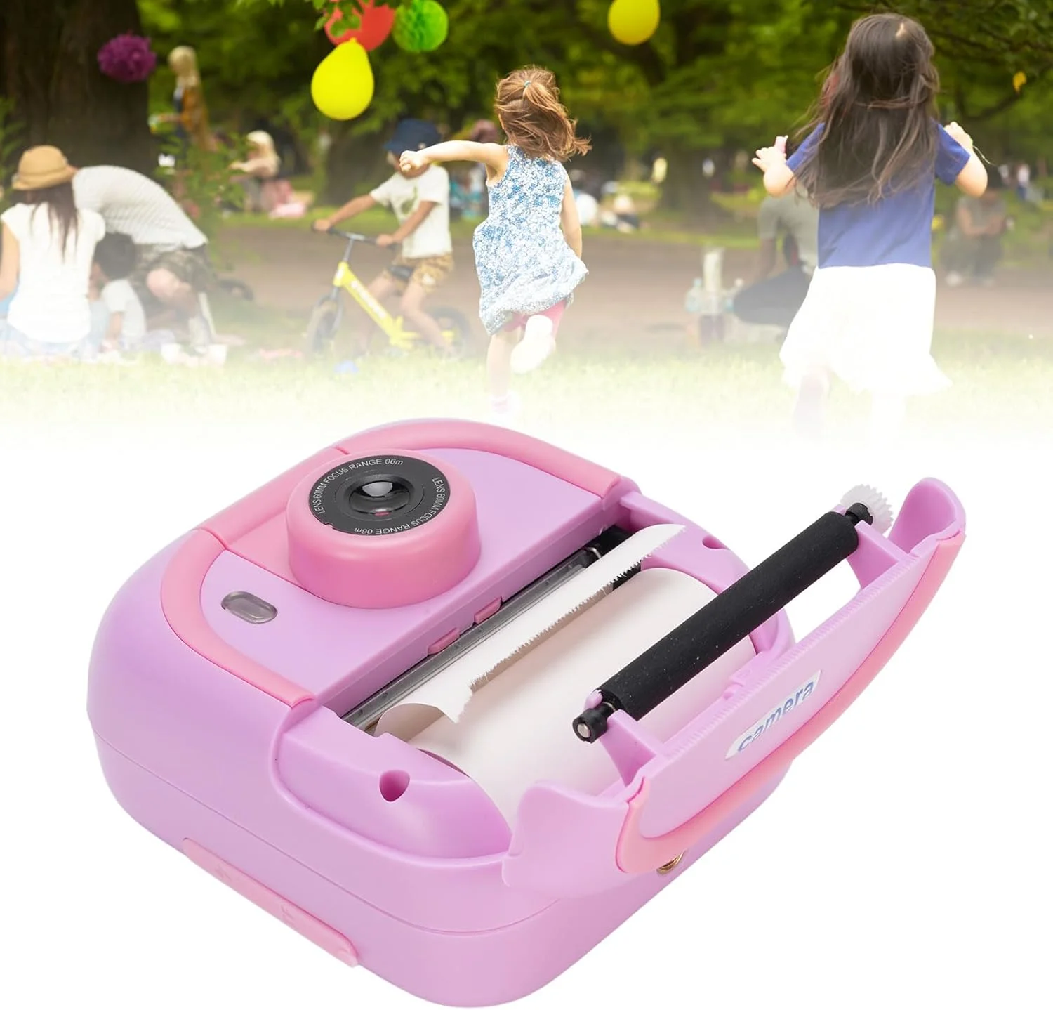 دوربین چاپ فوری کودکانه 48 مگاپیکسل 1080P، دوربین عکس و فیلم با صفحه نمایش 2.4 اینچی و لنز چرخان 180 درجه، فیلترهای متعدد، دارای بازی های داخلی