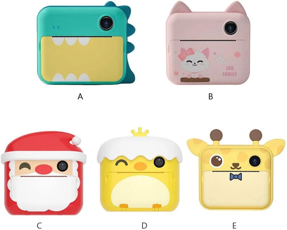 دوربین چاپ فوری، دوربین های چاپ عکس و فیلم 1080P، دوربین دیجیتال دو لنز با قابلیت چاپ، هدیه تولد برای کودک، مدل 4