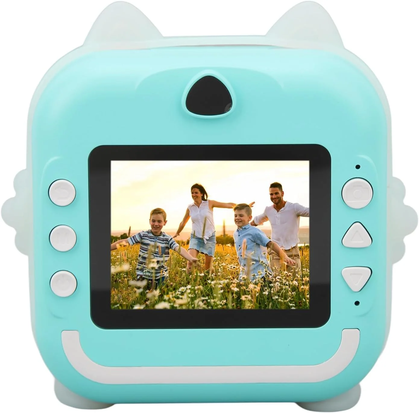 دوربین چاپ فوری برای کودکان، 24 مگاپیکسل 1080P عکس و فیلم صفحه نمایش 2.4 اینچی دوربین فیلمبرداری دیجیتال کودکان، دوربین چاپ حرارتی فوری (آبی)