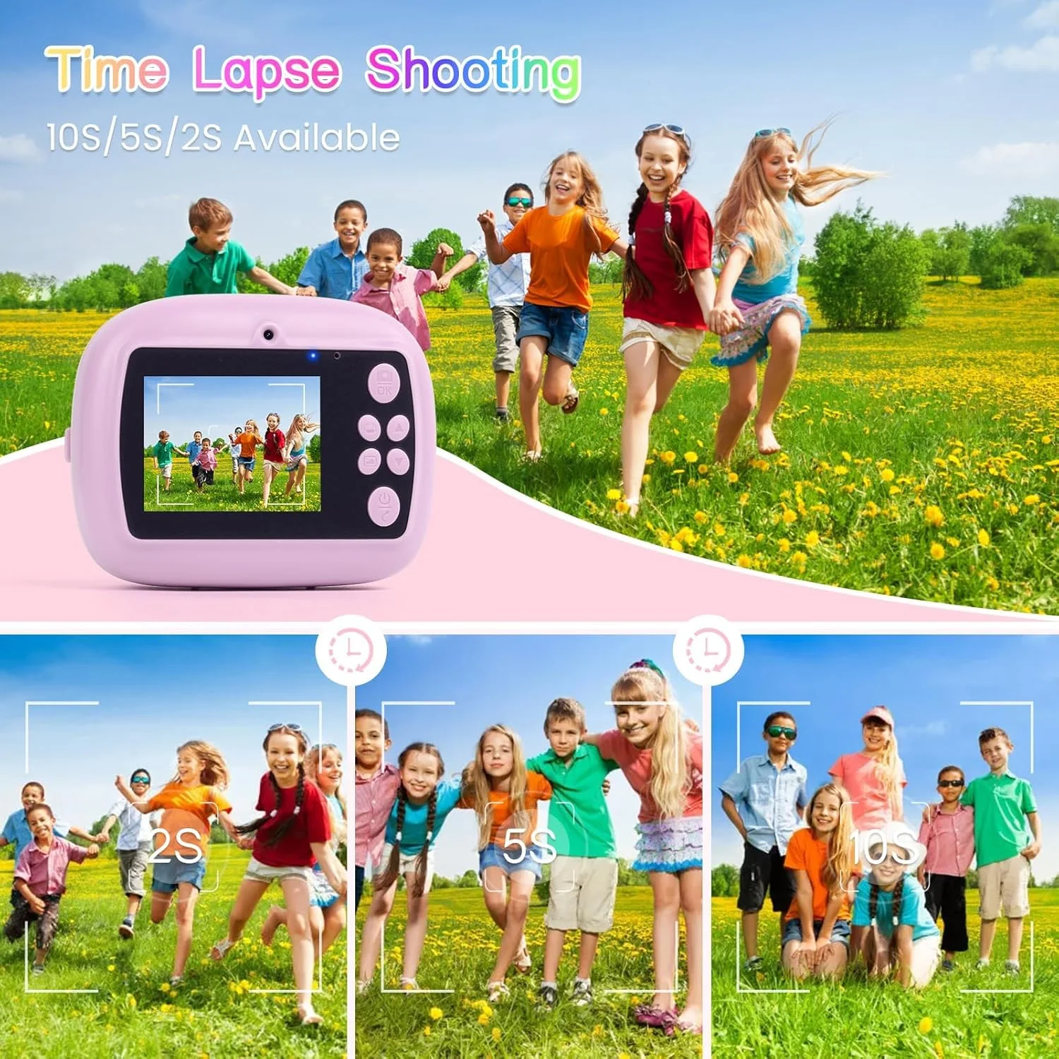 دوربین چاپ فوری کودکانه، دوربین دیجیتال 48 مگاپیکسلی کودکانه با 3 رول کاغذ چاپ و کارت 32 گیگابایتی، اسباب بازی دوربین سلفی ویدیویی 1080P برای پسران و دختران 3-12 سال، بنفش دوربین چاپ فوری کودکانه، دوربین دیجیتال 48 مگاپیکسلی کودکانه با 3 رول کاغذ چاپ و کارت 32 گیگابایتی، اسباب بازی دوربین سلفی ویدیویی 1080P برای پسران و دختران 3-12 سال، بنفش