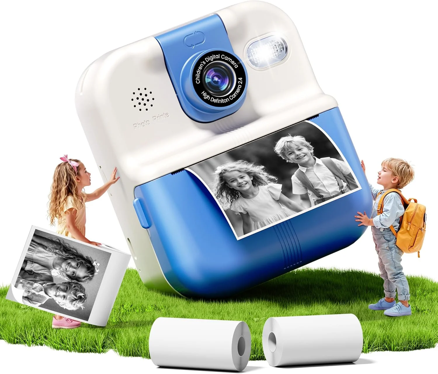 دوربین چاپ فوری کودکانه، دوربین دیجیتال برای کودکان 6-8 سال، دوربین دیجیتال کودک نوپا برای هدیه روز کودک، هدیه برای دختر و پسر 5 ساله، اسباب بازی کودکان هدیه تولد برای دختر و پسر 5 6 7 8 9 10 ساله