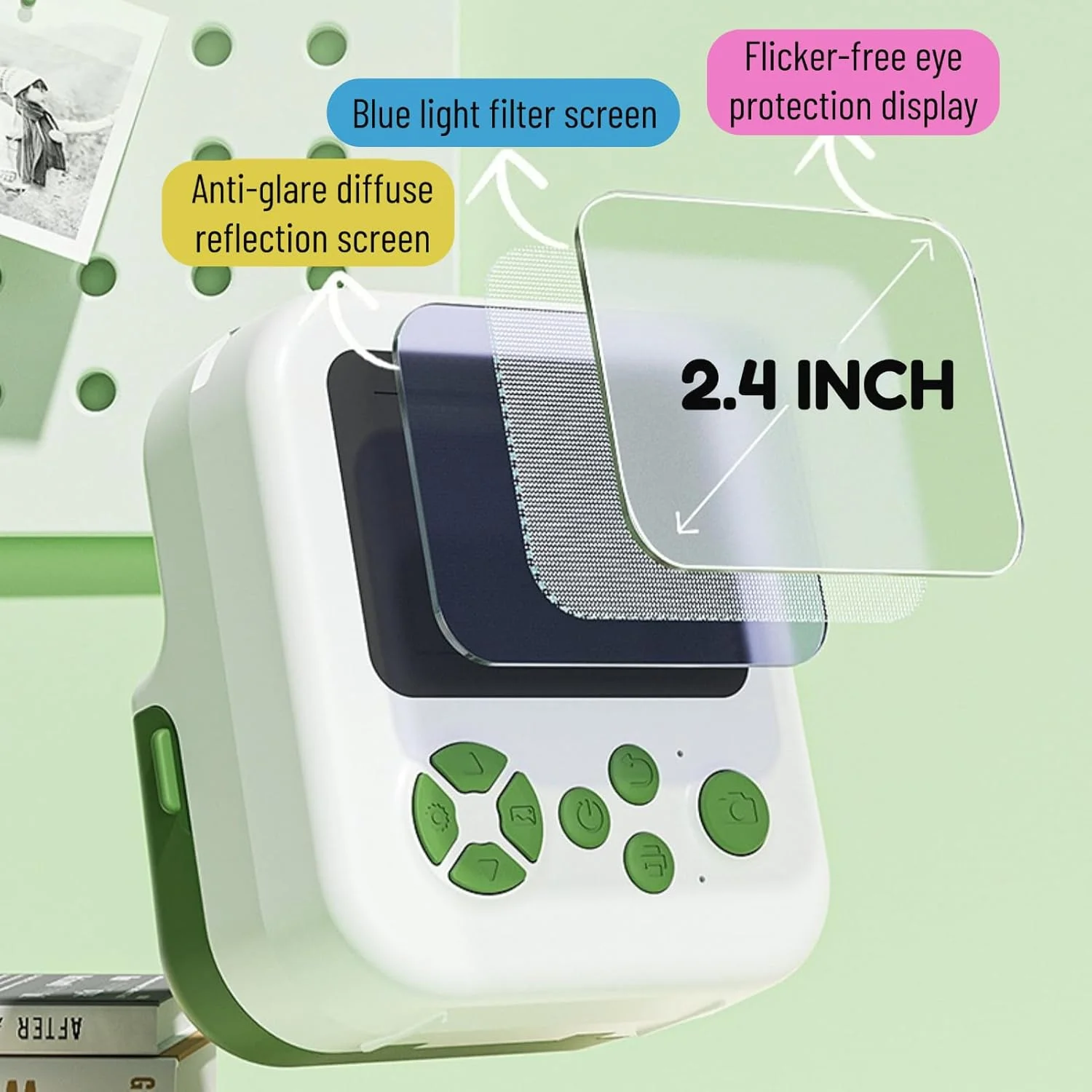 دوربین چاپ فوری کودکانه، دوربین دیجیتال اسباب بازی با عکس 48 مگاپیکسلی و فیلم 1080P، لنز چرخان 180 درجه، دوربین های فیلمبرداری دیجیتال، دوربین های فوری سلفی برای دختران و پسران نوپا (روشن دوربین چاپ فوری کودکانه، دوربین دیجیتال اسباب بازی با عکس 48 مگاپیکسلی و فیلم 1080P، لنز چرخان 180 درجه، دوربین های فیلمبرداری دیجیتال، دوربین های فوری سلفی برای دختران و پسران نوپا (روشن