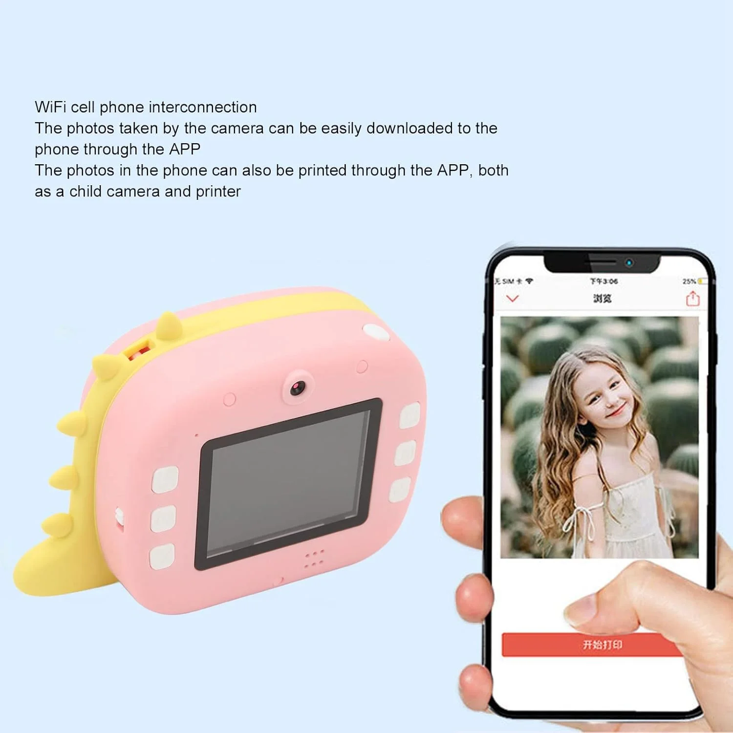 دوربین چاپ فوری کودکانه، دوربین چاپ دیجیتال برای کودکان، دوربین سلفی و فیلمبرداری کودکانه با لنز دوگانه، پشتیبانی از برنامه WiFi، هدیه برای پسران و دختران 3-12 ساله برای تولد/تعطیلات دوربین چاپ فوری کودکانه، دوربین چاپ دیجیتال برای کودکان، دوربین سلفی و فیلمبرداری کودکانه با لنز دوگانه، پشتیبانی از برنامه WiFi، هدیه برای پسران و دختران 3-12 ساله برای تولد/تعطیلات
