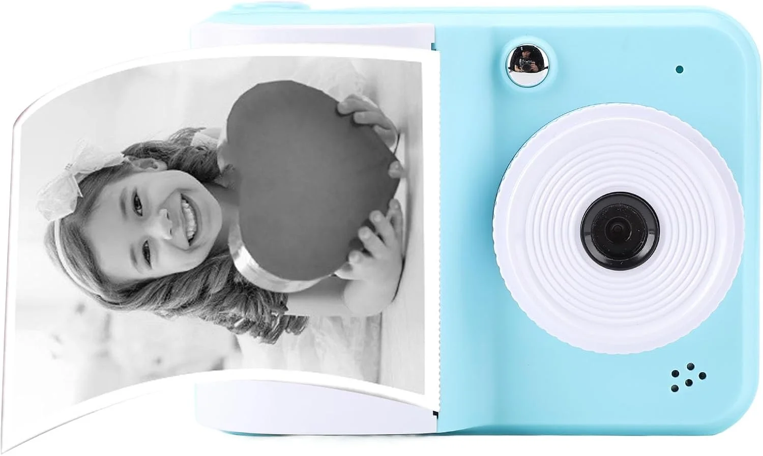 دوربین چاپ فوری کودکانه 48 مگاپیکسل 1080P به همراه 3 رول کاغذ چاپ، مناسب برای پسران و دختران (آبی)