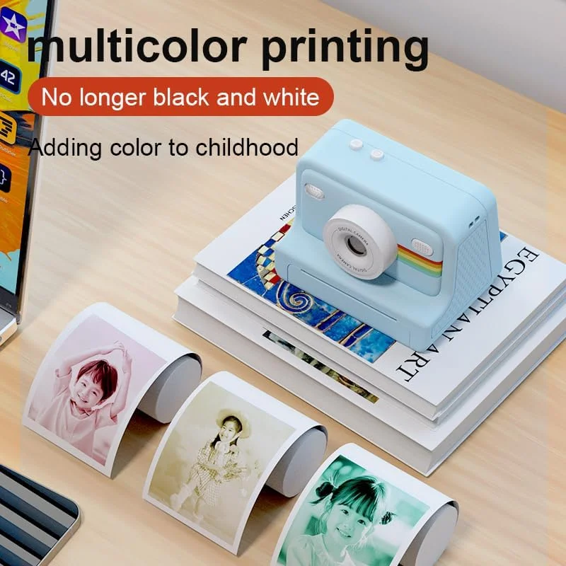 دوربین فوری، دوربین سلفی کودکان با قابلیت فیلمبرداری 1080P، هدیه تولد و تعطیلات برای کودکان 3 تا 12 سال، اسباب بازی دوربین دیجیتال چاپ مسافرتی قابل حمل برای پسران و دختران