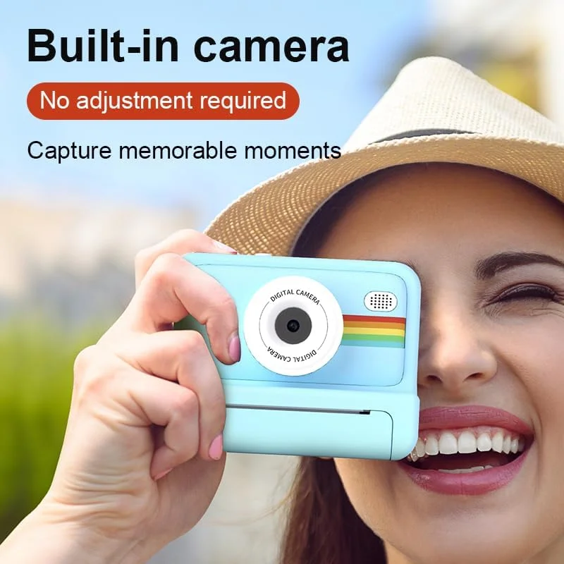 دوربین فوری، دوربین سلفی کودکان با قابلیت فیلمبرداری 1080P، هدیه تولد و تعطیلات برای کودکان 3 تا 12 سال، اسباب بازی دوربین دیجیتال چاپ مسافرتی قابل حمل برای پسران و دختران