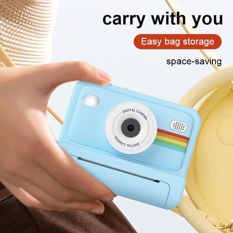 دوربین فوری، دوربین سلفی کودکان با قابلیت فیلمبرداری 1080P، هدیه تولد و تعطیلات برای کودکان 3 تا 12 سال، اسباب بازی دوربین دیجیتال چاپ مسافرتی قابل حمل برای پسران و دختران