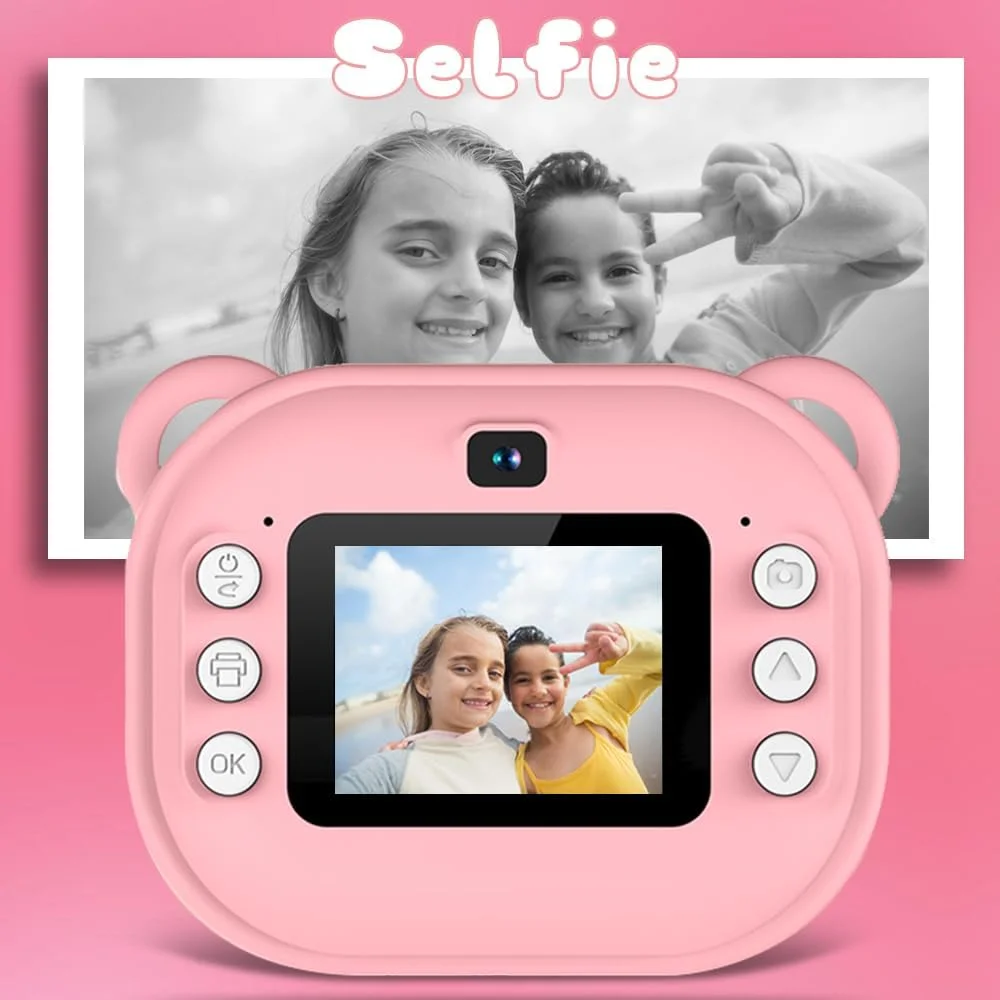 دوربین چاپ فوری کودکانه با لنز دوگانه و نور تکمیلی، هدیه اسباب بازی برای دختران و پسران بالای 3 سال