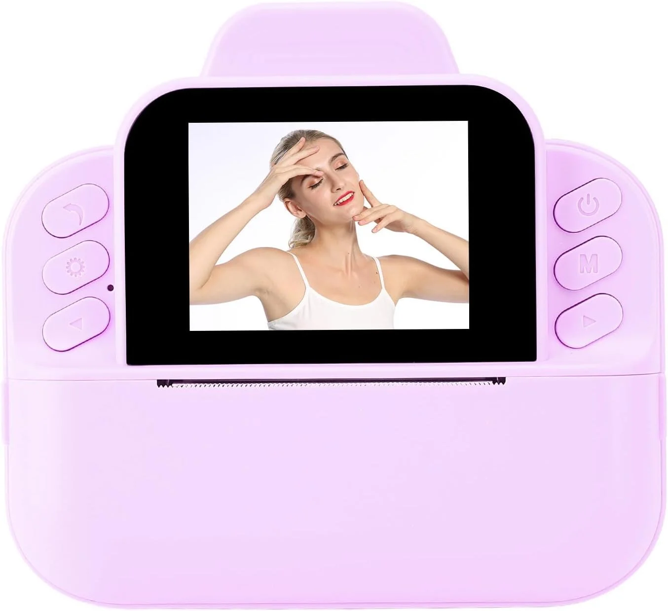 دوربین چاپ فوری LICAEVEY، دوربین چاپ فوری برای کودکان، صفحه نمایش 2.4 اینچی 1080P 1300mAh با قابلیت چاپ حرارتی، تایم لپس و فیلترهای متنوع، اسباب بازی دوربین فوری مسافرتی (بنفش)