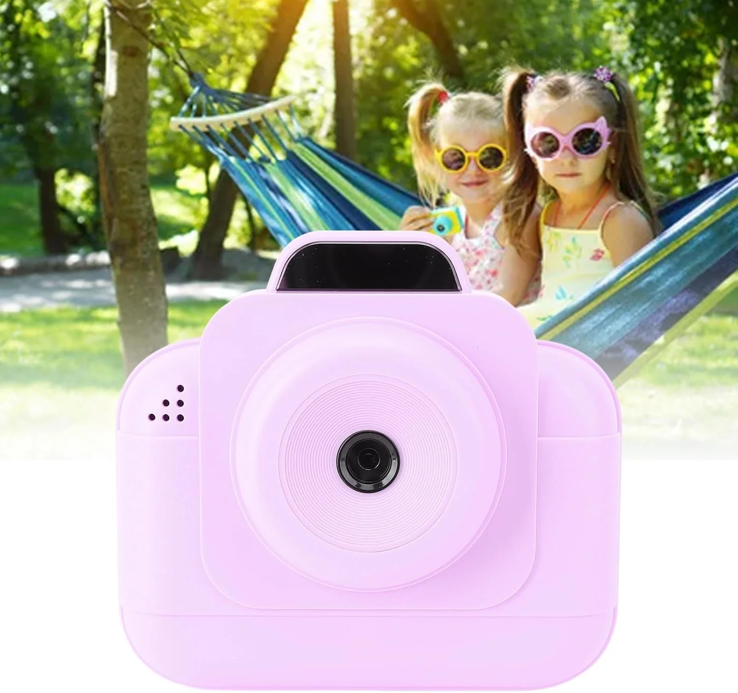 دوربین چاپ فوری LICAEVEY، دوربین چاپ فوری برای کودکان، صفحه نمایش 2.4 اینچی 1080P 1300mAh با قابلیت چاپ حرارتی، تایم لپس و فیلترهای متنوع، اسباب بازی دوربین فوری مسافرتی (بنفش)