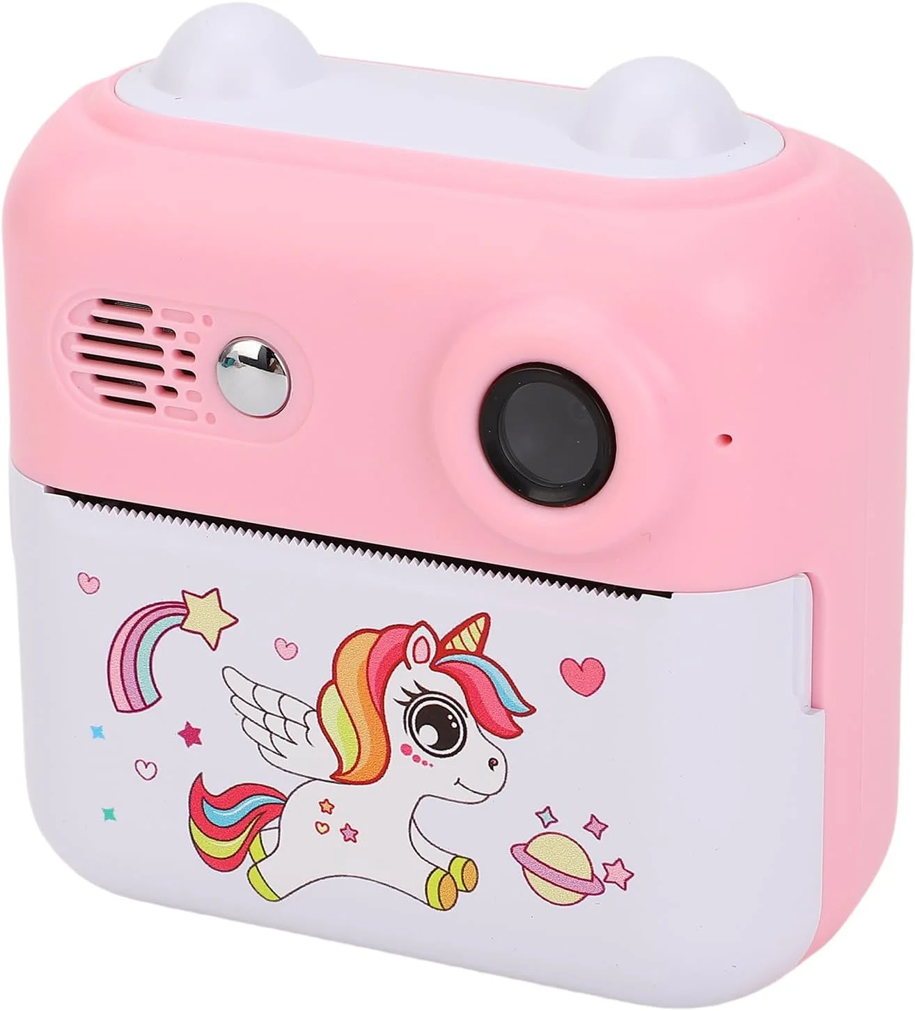 دوربین چاپ فوری کوچک Luqeeg، لنز دوگانه 24 مگاپیکسل، فیلمبرداری 1080P، صفحه نمایش 2.4 اینچی، بازی های سرگرم کننده، پخش موسیقی، دوربین چاپ حرارتی قابل شارژ USB با کاغذ چاپ برای سفر و جشن کودکان