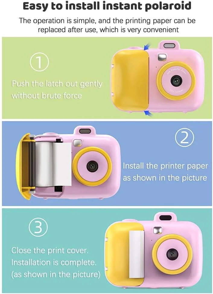 دوربین فوری چاپ کودکانه Lilestore 2.7K با کیفیت 42 مگاپیکسل، دوربین دیجیتال کودکانه با صفحه نمایش 2.4 اینچی IPS، زوم دیجیتال 16 برابر، فیلترهای جذاب، قابلیت فیلمبرداری به همراه 4 رول کاغذ چاپ و بند گردنی دوربین فوری چاپ کودکانه Lilestore 2.7K با کیفیت 42 مگاپیکسل، دوربین دیجیتال کودکانه با صفحه نمایش 2.4 اینچی IPS، زوم دیجیتال 16 برابر، فیلترهای جذاب، قابلیت فیلمبرداری به همراه 4 رول کاغذ چاپ و بند گردنی