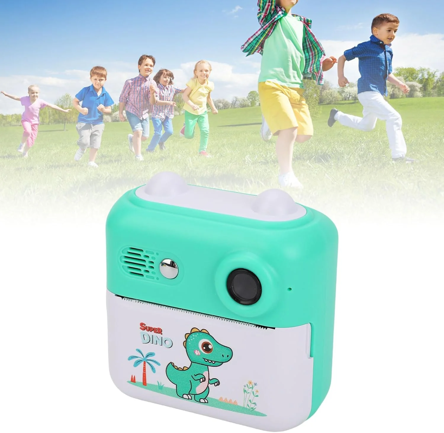 دوربین چاپ فوری کوچک Luqeeg، صفحه نمایش 2.4 اینچی، 24 مگاپیکسل، فیلمبرداری 1080p، دوربین دیجیتال حرارتی USB بامزه با بازی و یک رول کاغذ حرارتی داخلی برای سفر و جشنواره کودکان