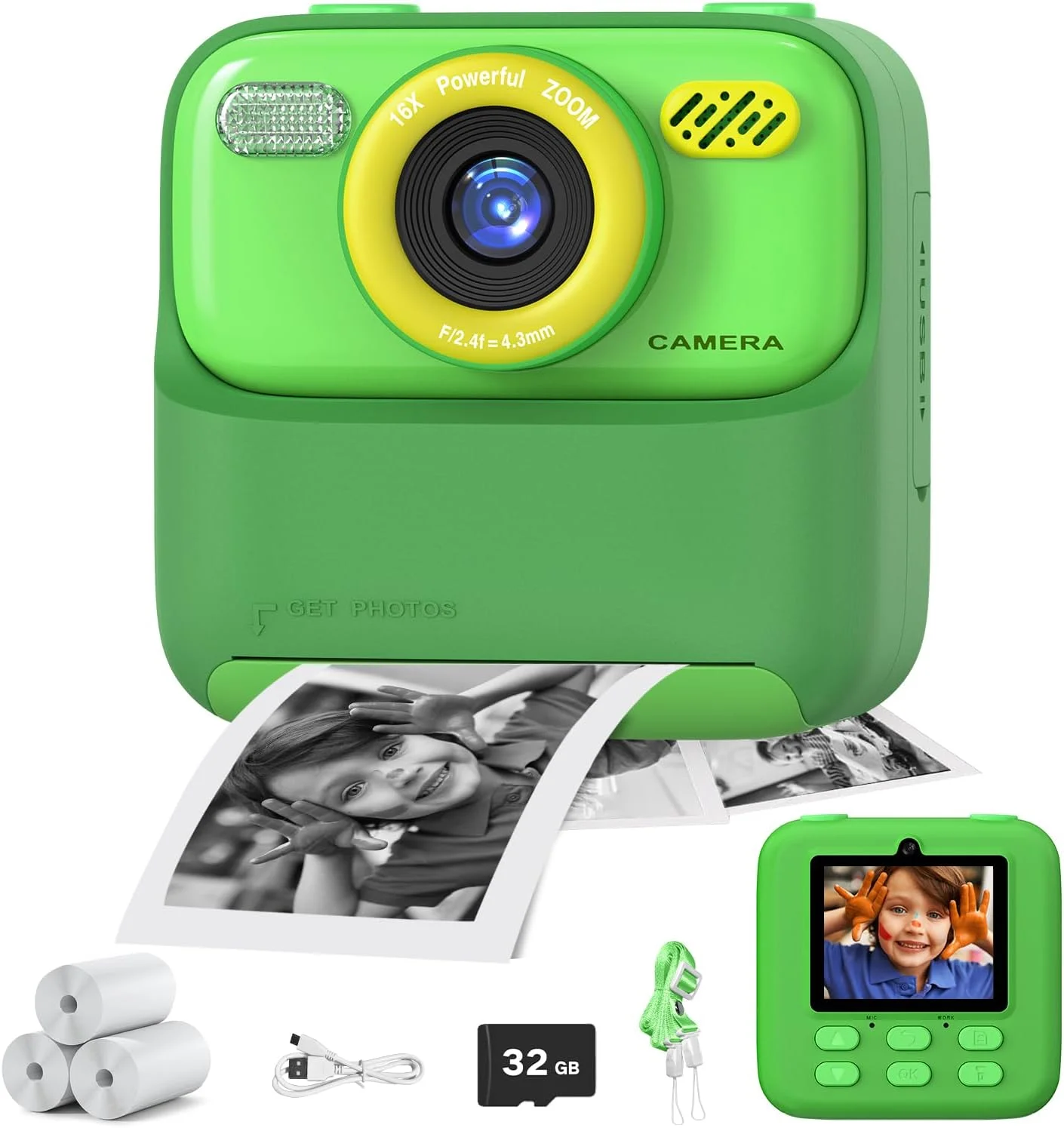 دوربین فوری کودکانه مستربیو، هدیه تولد برای دختران و پسران 3 تا 12 سال، دوربین فیلمبرداری دیجیتال اسباب بازی کودکانه با کیفیت 1080P HD