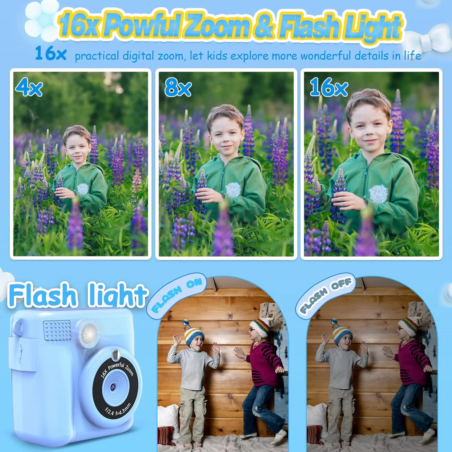 دوربین کودکانه NUOTUN - دوربین چاپ فوری دیجیتال 1080P - زوم دیجیتال 16 برابر صفحه نمایش 2.4 اینچی - کارت 32 گیگابایتی - 3 رول کاغذ چاپ - با کیف نگهداری هدیه کریسمس برای کودکان 3-12 سال دوربین کودکانه NUOTUN - دوربین چاپ فوری دیجیتال 1080P - زوم دیجیتال 16 برابر صفحه نمایش 2.4 اینچی - کارت 32 گیگابایتی - 3 رول کاغذ چاپ - با کیف نگهداری هدیه کریسمس برای کودکان 3-12 سال