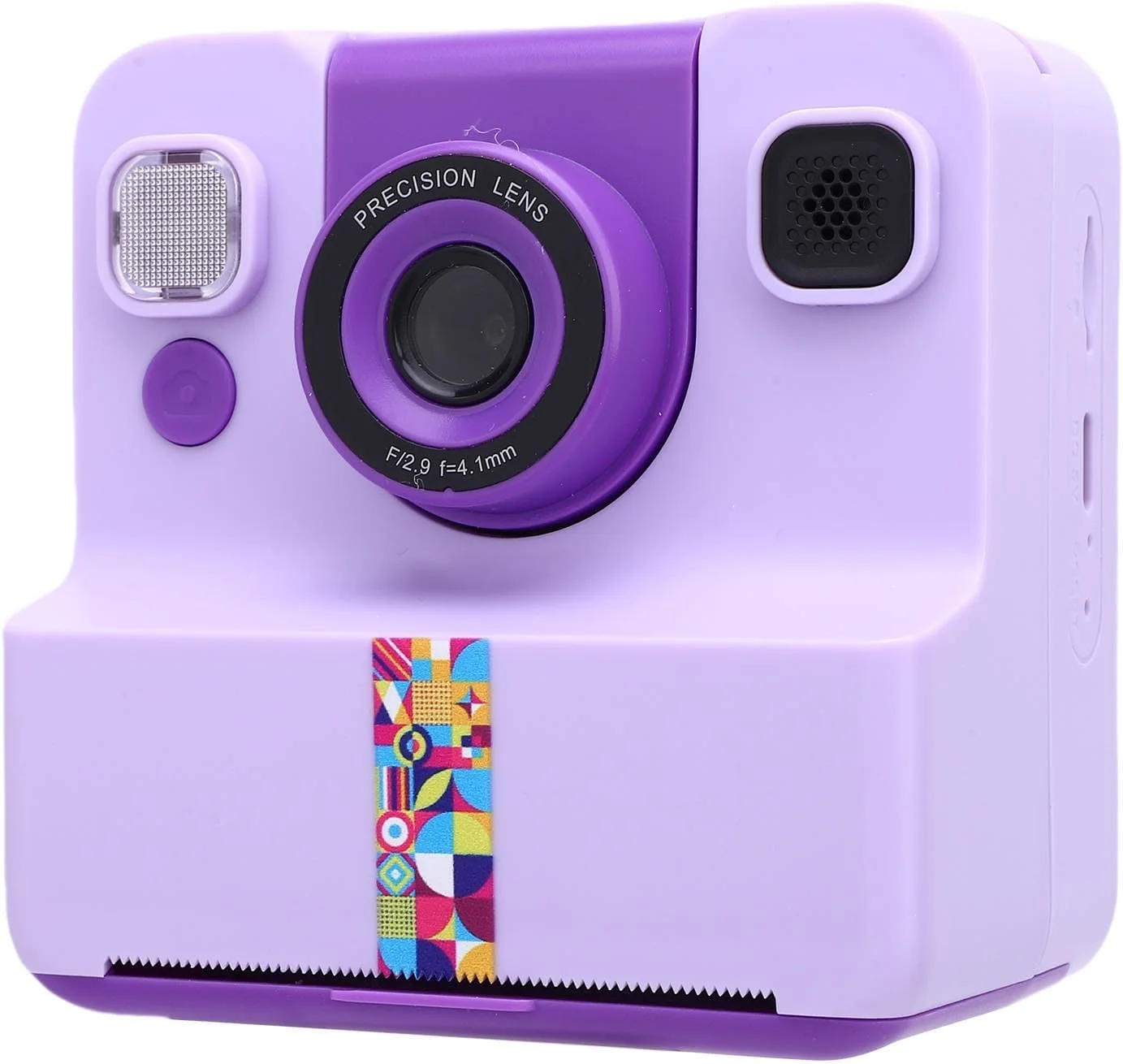 دوربین چاپ فوری برای کودکان، صفحه نمایش 2.4 اینچی 1080P، دوربین چاپ فوری کودکان با 1 رول کاغذ، برای پسران و دختران (بنفش)