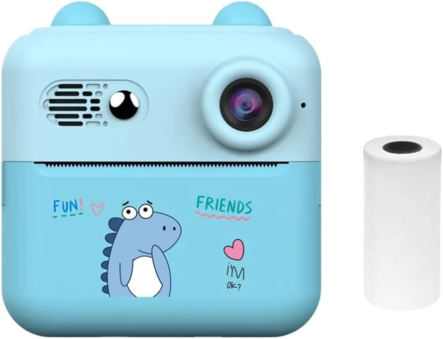 دوربین چاپ فوری 1080P Pepisky، پرینتر عکس مینی قابل حمل برای کودکان با دوربین 1200W، صفحه نمایش 2.4 اینچی با 1 رول کاغذ چاپ مناسب برای یادداشت های روزانه، یادداشت، هدیه تولد، مسافرت
