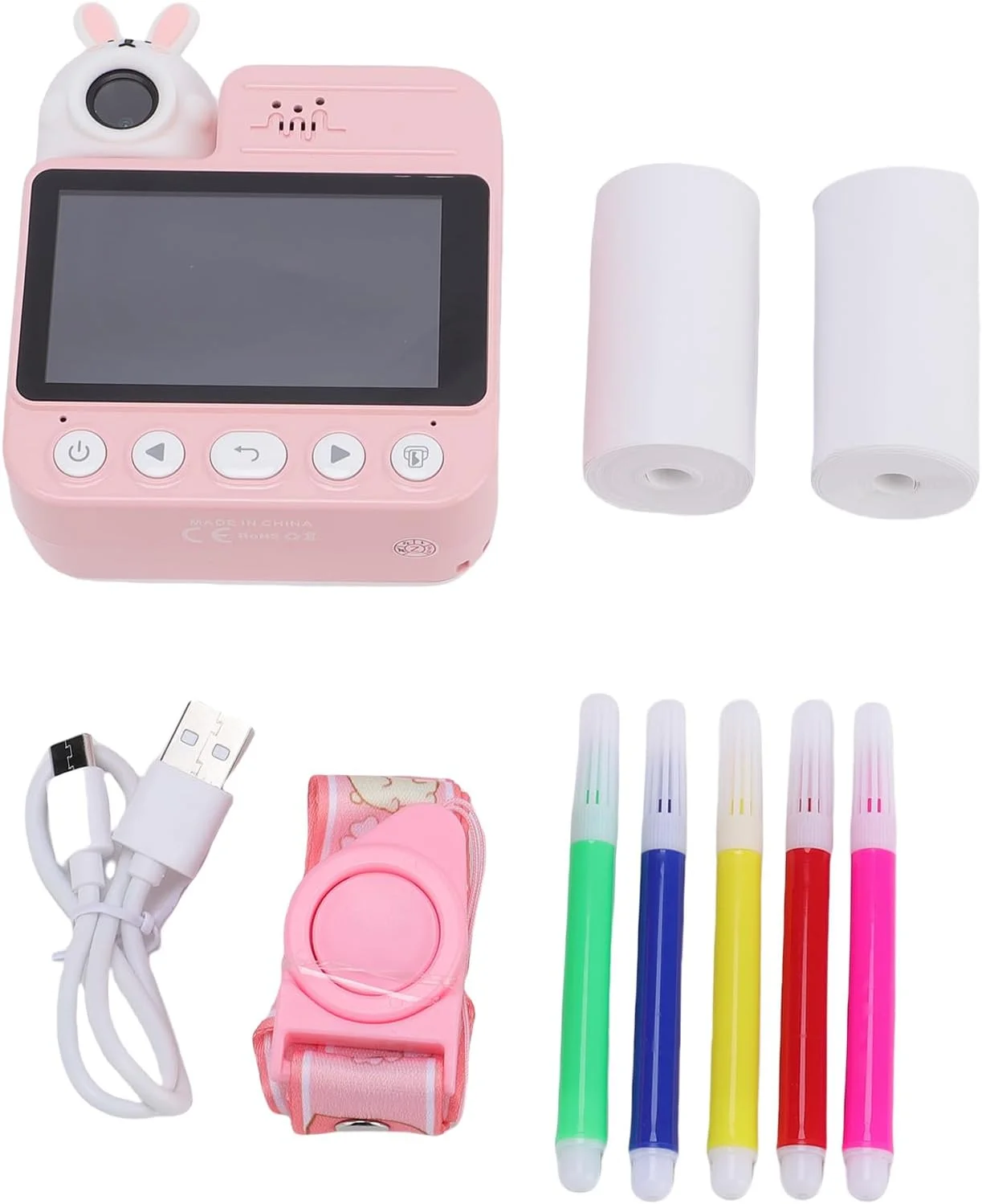 دوربین دیجیتال چاپ فوری کودکان POENVFPO، دوربین 32 مگاپیکسلی با کیفیت بالا 1080P برای عکس های فوری، ضبط ویدئو و چاپ دیجیتال