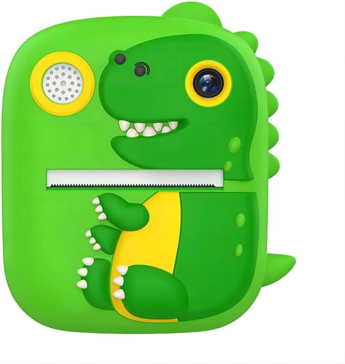 دوربین چاپ فوری کودکانه مدل P3 مناسب کودکان 3 سال به بالا، دارای دوربین جلو و عقب، صفحه نمایش 2.4 اینچی، فیلمبرداری 1080P و کارت حافظه 32 گیگابایتی - طرح دایناسور تی-رکس (سبز ملایم) دوربین چاپ فوری کودکانه مدل P3 مناسب کودکان 3 سال به بالا، دارای دوربین جلو و عقب، صفحه نمایش 2.4 اینچی، فیلمبرداری 1080P و کارت حافظه 32 گیگابایتی - طرح دایناسور تی-رکس (سبز ملایم)