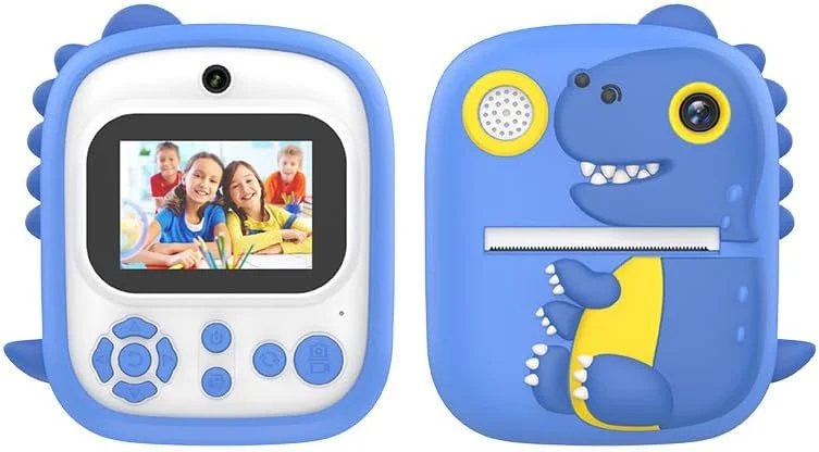 دوربین چاپ فوری کودکانه مدل P3 مناسب کودکان 3 سال به بالا، دارای دوربین جلو و عقب، صفحه نمایش 2.4 اینچی، فیلمبرداری 1080P و کارت حافظه 32 گیگابایتی، طرح دایناسور تی-رکس (آبی آسمانی) دوربین چاپ فوری کودکانه مدل P3 مناسب کودکان 3 سال به بالا، دارای دوربین جلو و عقب، صفحه نمایش 2.4 اینچی، فیلمبرداری 1080P و کارت حافظه 32 گیگابایتی، طرح دایناسور تی-رکس (آبی آسمانی)