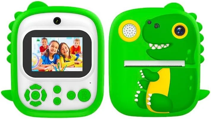 دوربین چاپ فوری کودکانه مدل P3 مناسب کودکان 3 سال به بالا، دارای دوربین جلو و عقب، صفحه نمایش 2.4 اینچی، فیلمبرداری 1080P و کارت حافظه 32 گیگابایتی - طرح دایناسور تی-رکس (سبز ملایم) دوربین چاپ فوری کودکانه مدل P3 مناسب کودکان 3 سال به بالا، دارای دوربین جلو و عقب، صفحه نمایش 2.4 اینچی، فیلمبرداری 1080P و کارت حافظه 32 گیگابایتی - طرح دایناسور تی-رکس (سبز ملایم)
