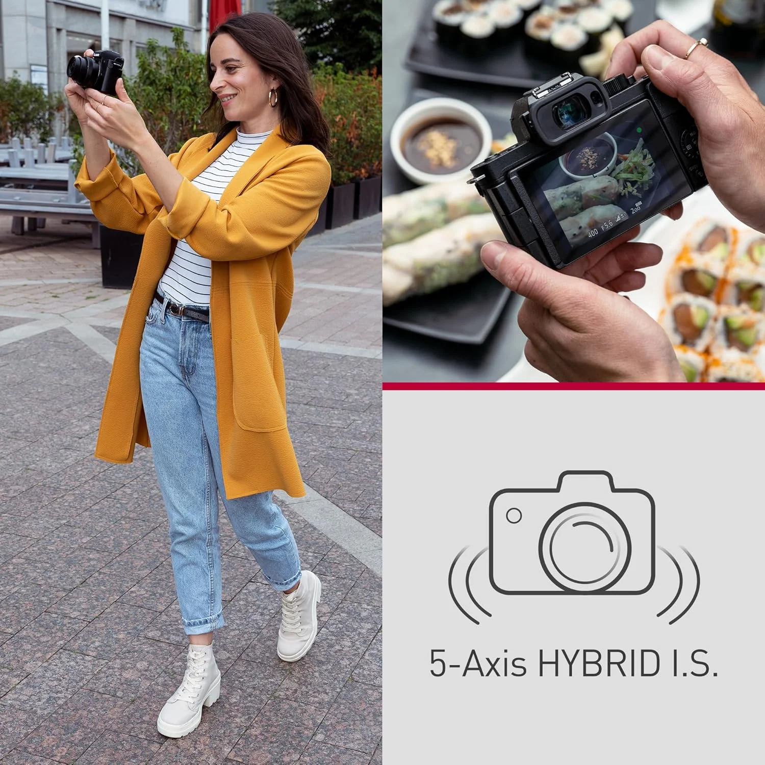 دوربین بدون آینه میکرو چهار سوم پاناسونیک Lumix DC-G100DKEGK به همراه لنز Lumix G Vario F3.5-5.6، 20.3 مگاپیکسل، فیلمبرداری 4K 30p و FHD 60، دوربین ولاگینگ، مانیتور با زاویه آزاد، USB-C، مشکی