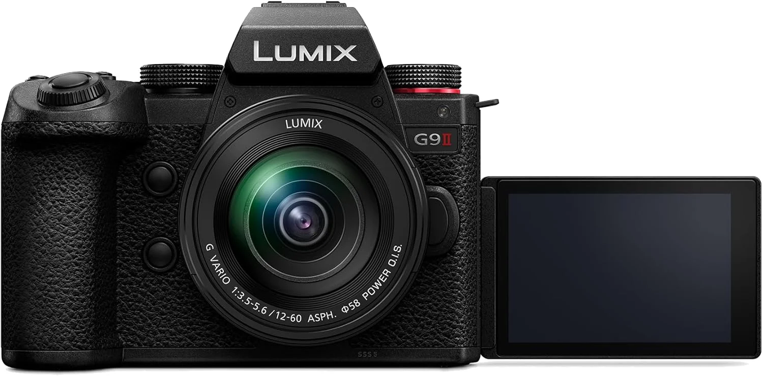 دوربین بدون آینه میکرو چهار سوم پاناسونیک Lumix DC-G9M2ME به همراه لنز Lumix G Vario 12-60 میلیمتری F3.5-5.6، 25.2 مگاپیکسل، 4K 120p/100p و 5.7K 30p/25p، فوکوس خودکار هیبریدی فازی، OLED LVF، بلوتوث، مشکی دوربین بدون آینه میکرو چهار سوم پاناسونیک Lumix DC-G9M2ME به همراه لنز Lumix G Vario 12-60 میلیمتری F3.5-5.6، 25.2 مگاپیکسل، 4K 120p/100p و 5.7K 30p/25p، فوکوس خودکار هیبریدی فازی، OLED LVF، بلوتوث، مشکی