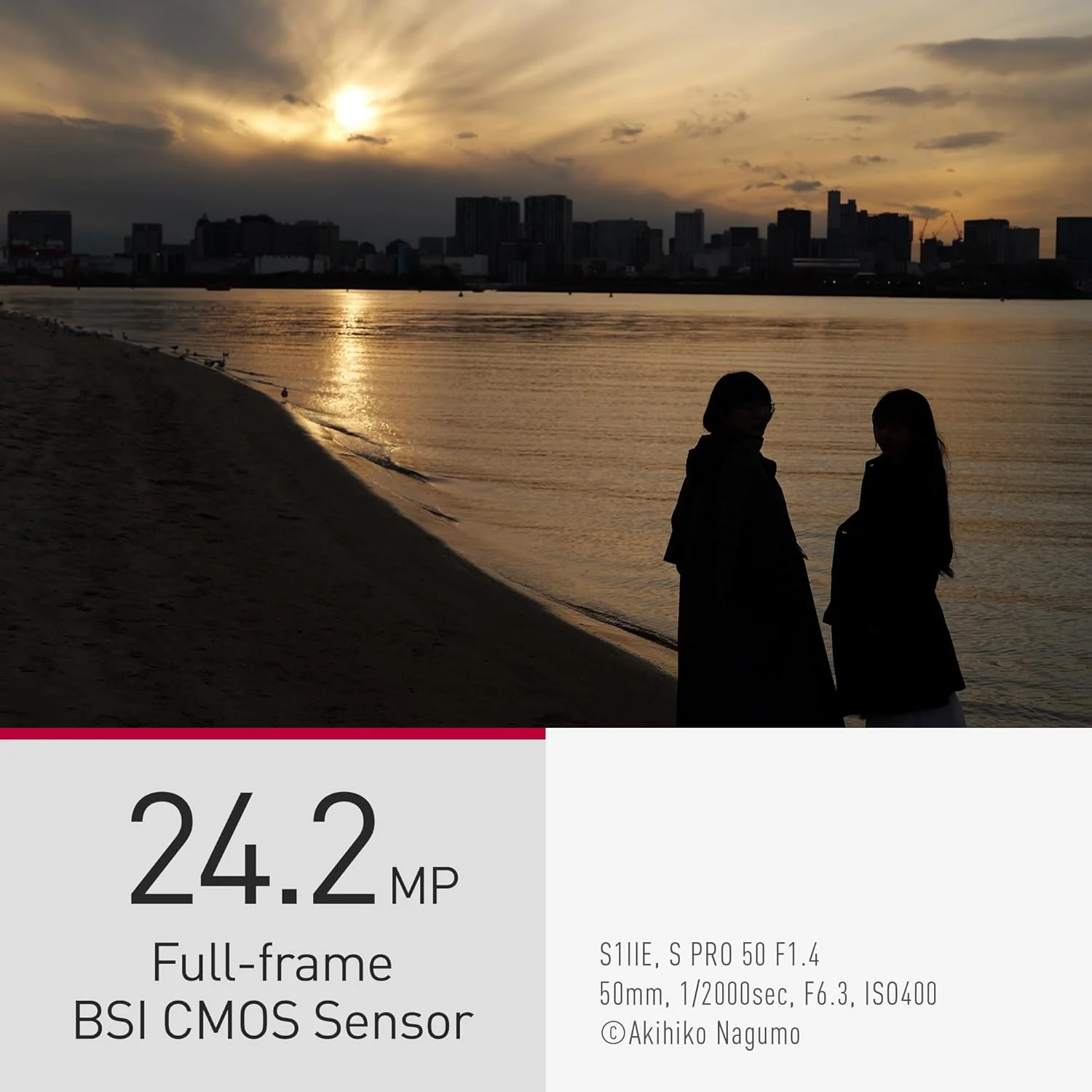 دوربین بدون آینه فول فریم پاناسونیک LUMIX S1IIE، 24 مگاپیکسل، Cs4K 60p فول فریم، ویدیو 6K 30p Open Gate، Active I.S.، ضبط 10 بیتی 4:2:2، L-Mount، DC-S1M2ESME، لنز 24-105mm F4