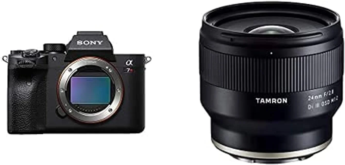 دوربین عکاسی بدون آینه فول فریم Sony Alpha 7R IV، 61 مگاپیکسل، مشکی، مدل ILCE-7RM4A به همراه لنز Tamron 24mm f/2.8 Di III OSD M1:2 برای Sony فول فریم/APS-C E-Mount، شماره مدل: TM24F28S