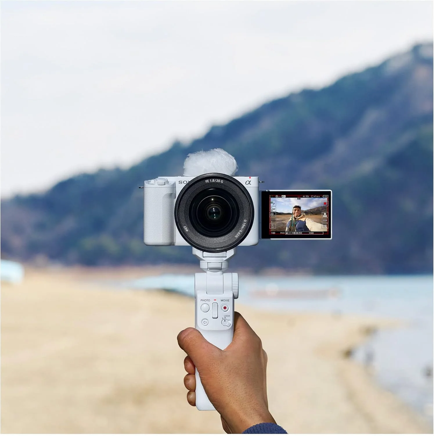 دوربین ولاگ بدون آینه فول فریم Sony Alpha ZV-E1 - بدنه سفید