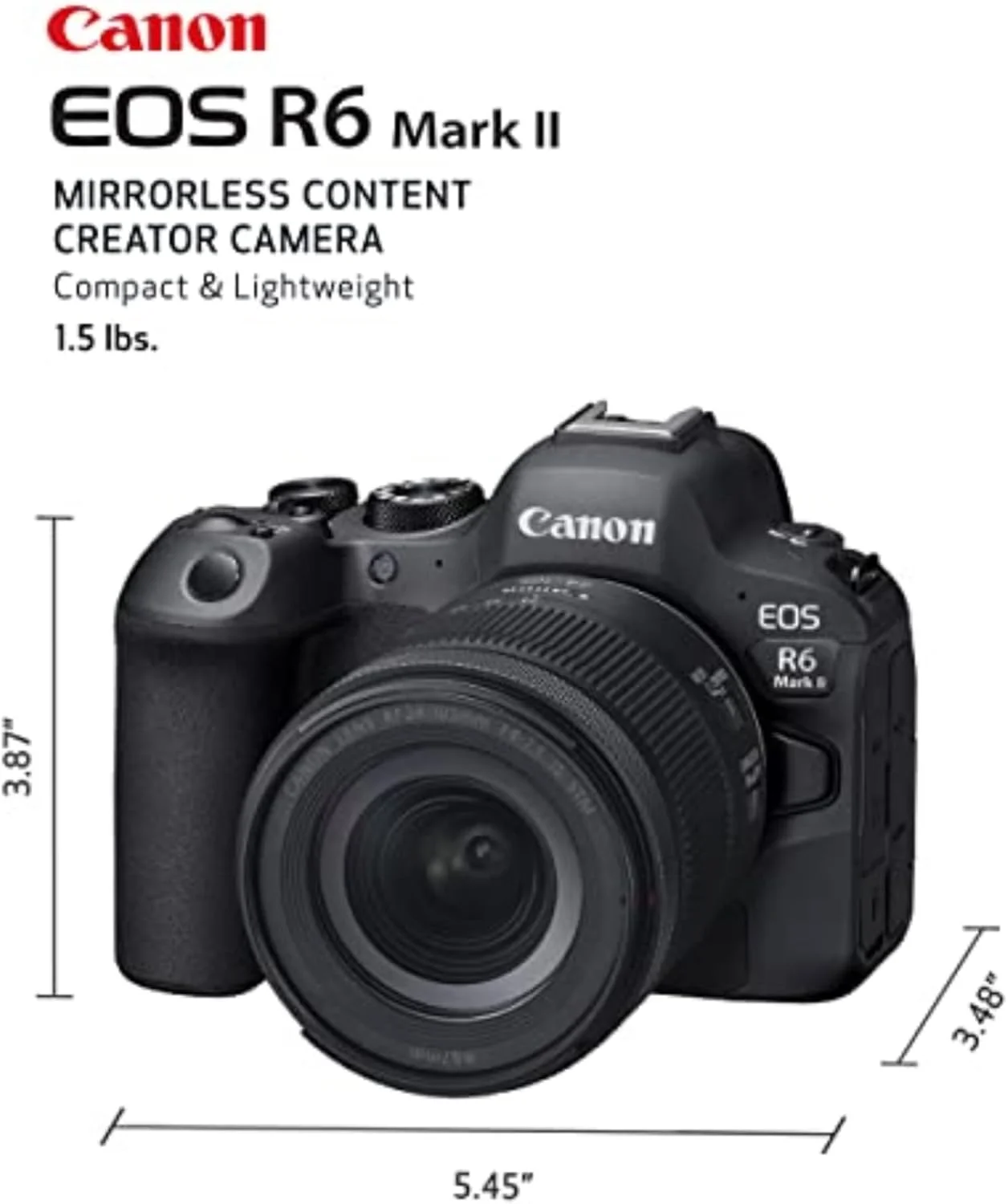 دوربین عکاسی کانن EOS R6 Mark II با لنز RF24-105mm F4-7.1 is STM KIT مشکی